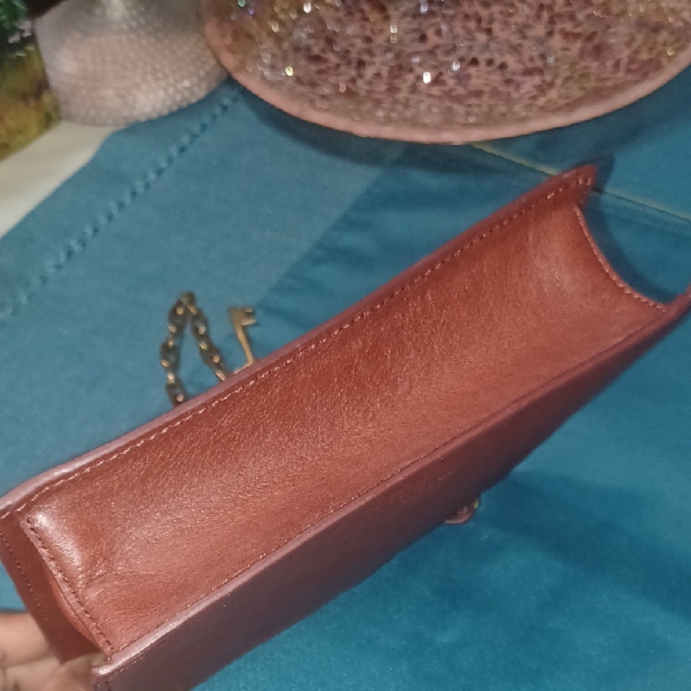 NEW Fossil Brown Cow Hide Leather Bag - Picture 7 of 7